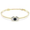 Symbolica-armbånd «Evil Eye», blå, gullbelagt