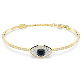 Symbolica-armbånd «Evil Eye», blå, gullbelagt Symbolica-armbånd «Evil Eye», blå, gullbelagt