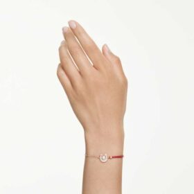 Symbolica-armbånd med krystallperle, pavé, hestesko, hvit, rosagullbelagt Symbolica-armbånd med krystallperle, pavé, hestesko, hvit, rosagullbelagt