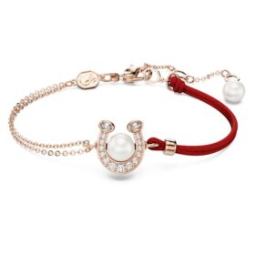 Symbolica-armbånd med krystallperle, pavé, hestesko, hvit, rosagullbelagt Symbolica-armbånd med krystallperle, pavé, hestesko, hvit, rosagullbelagt