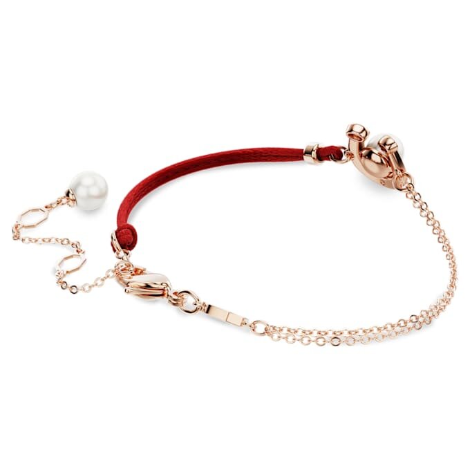 Symbolica-armbånd med krystallperle, pavé, hestesko, hvit, rosagullbelagt Symbolica-armbånd med krystallperle, pavé, hestesko, hvit, rosagullbelagt