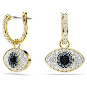 Symbolica dråpeøredobber med «Evil Eye», blå, gullbelagt Symbolica dråpeøredobber med «Evil Eye», blå, gullbelagt