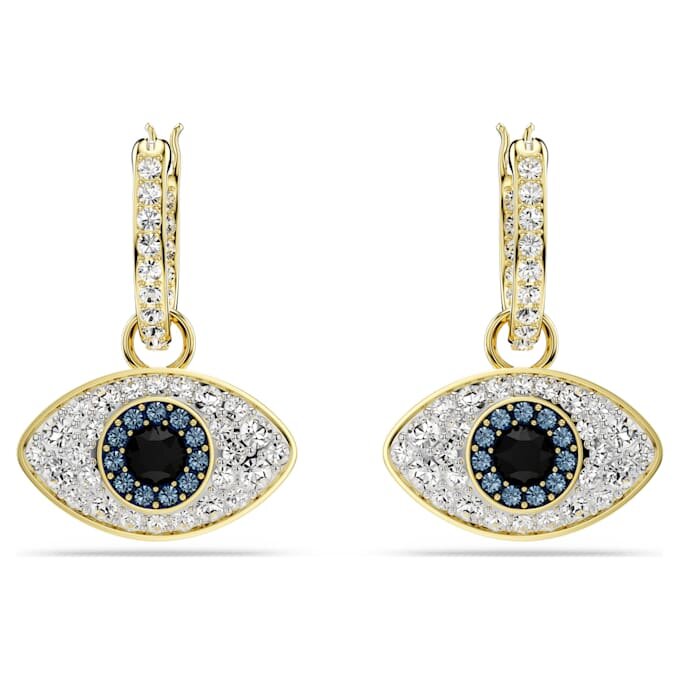 Symbolica dråpeøredobber med «Evil Eye», blå, gullbelagt Symbolica dråpeøredobber med «Evil Eye», blå, gullbelagt
