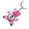 Teddy-nøkkelring, rosa, rhodiumbelagt Teddy-nøkkelring, rosa, rhodiumbelagt
