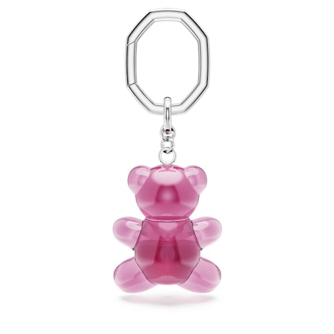 Teddy-nøkkelring, rosa, rhodiumbelagt Teddy-nøkkelring, rosa, rhodiumbelagt