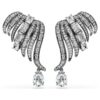 The Vienna Collection ørecuffer Feather, hvit, rutheniumbelagt