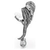 The Vienna Collection ørecuffer Feather, hvit, rutheniumbelagt