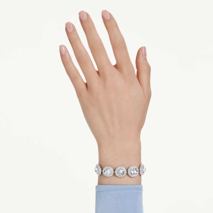 Una Angelic-armbånd, hvitt, rhodiumbelagt Una Angelic-armbånd, hvitt, rhodiumbelagt
