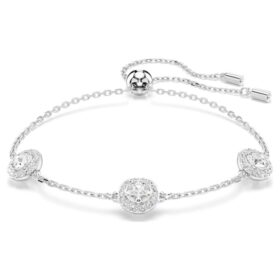 Una Angelic-armbånd med rundslipte, dobbeltsidige motiver, hvitt, rhodiumbelagt Una Angelic-armbånd med rundslipte, dobbeltsidige motiver, hvitt, rhodiumbelagt