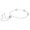 Una Angelic-armbånd med rundslipte, dobbeltsidige motiver, hvitt, rhodiumbelagt