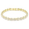 Una Angelic-armbånd, rundslipt, hvitt, gullbelagt Una Angelic-armbånd, rundslipt, hvitt, gullbelagt