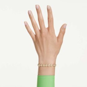 Una Angelic-armbånd, rundslipt, karamellfarget, gullbelagt Una Angelic-armbånd, rundslipt, karamellfarget, gullbelagt