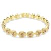 Una Angelic-armbånd, rundslipt, karamellfarget, gullbelagt Una Angelic-armbånd, rundslipt, karamellfarget, gullbelagt
