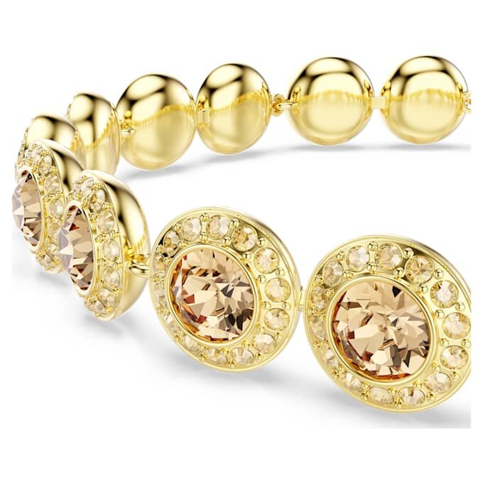Una Angelic-armbånd, rundslipt, karamellfarget, gullbelagt Una Angelic-armbånd, rundslipt, karamellfarget, gullbelagt