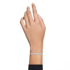 Una Angelic-armbånd, rundslipt, liten, hvit, rhodiumbelagt Una Angelic-armbånd, rundslipt, liten, hvit, rhodiumbelagt