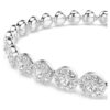 Una Angelic-armbånd, rundslipt, liten, hvit, rhodiumbelagt Una Angelic-armbånd, rundslipt, liten, hvit, rhodiumbelagt