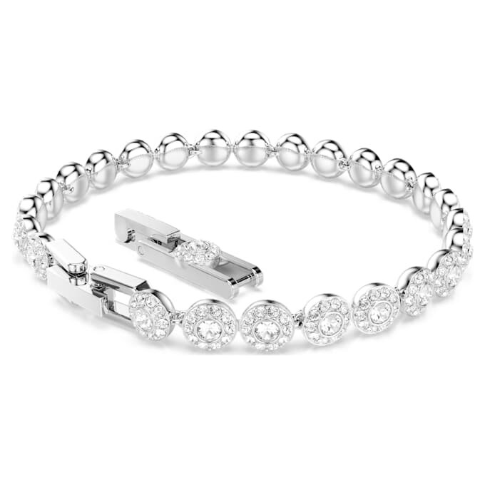 Una Angelic-armbånd, rundslipt, liten, hvit, rhodiumbelagt Una Angelic-armbånd, rundslipt, liten, hvit, rhodiumbelagt