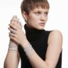 Una Angelic-armbånd, rundslipt, liten, hvit, rhodiumbelagt Una Angelic-armbånd, rundslipt, liten, hvit, rhodiumbelagt