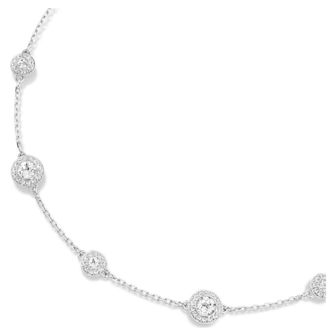 Una Angelic halskjede med rundslipte, dobbeltsidige motiver, hvitt, rhodiumbelagt Una Angelic halskjede med rundslipte, dobbeltsidige motiver, hvitt, rhodiumbelagt