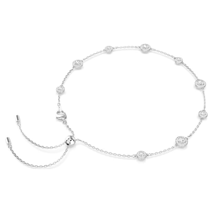 Una Angelic halskjede med rundslipte, dobbeltsidige motiver, hvitt, rhodiumbelagt Una Angelic halskjede med rundslipte, dobbeltsidige motiver, hvitt, rhodiumbelagt