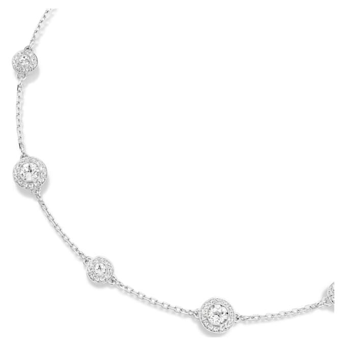 Una Angelic halskjede med rundslipte, dobbeltsidige motiver, hvitt, rhodiumbelagt Una Angelic halskjede med rundslipte, dobbeltsidige motiver, hvitt, rhodiumbelagt