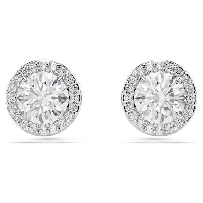 Una Angelic Øredobber, rundslipning, pavé, hvit, rhodiumbelagt Una Angelic Øredobber, rundslipning, pavé, hvit, rhodiumbelagt