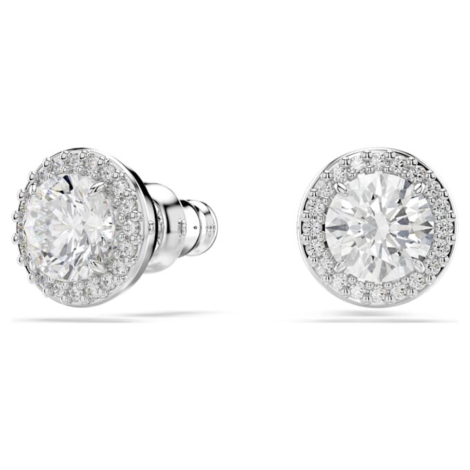 Una Angelic Øredobber, rundslipning, pavé, hvit, rhodiumbelagt Una Angelic Øredobber, rundslipning, pavé, hvit, rhodiumbelagt
