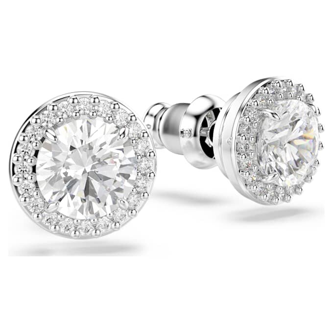 Una Angelic Øredobber, rundslipning, pavé, hvit, rhodiumbelagt Una Angelic Øredobber, rundslipning, pavé, hvit, rhodiumbelagt