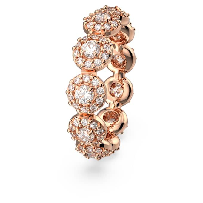 Una Angelic-ring med rundslipte steiner, hvit, rosagullbelagt Una Angelic-ring med rundslipte steiner, hvit, rosagullbelagt