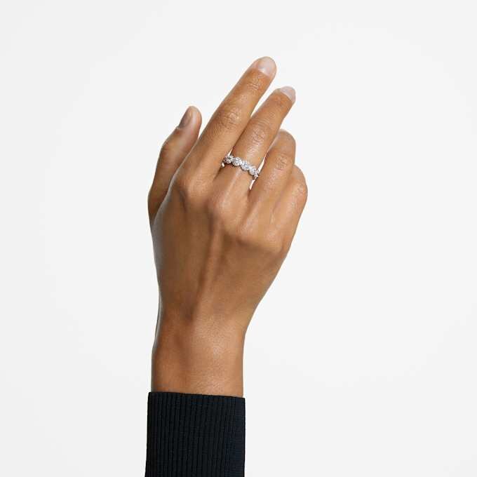 Una Angelic-ring, rundslipt, hvit, rhodiumbelagt Una Angelic-ring, rundslipt, hvit, rhodiumbelagt