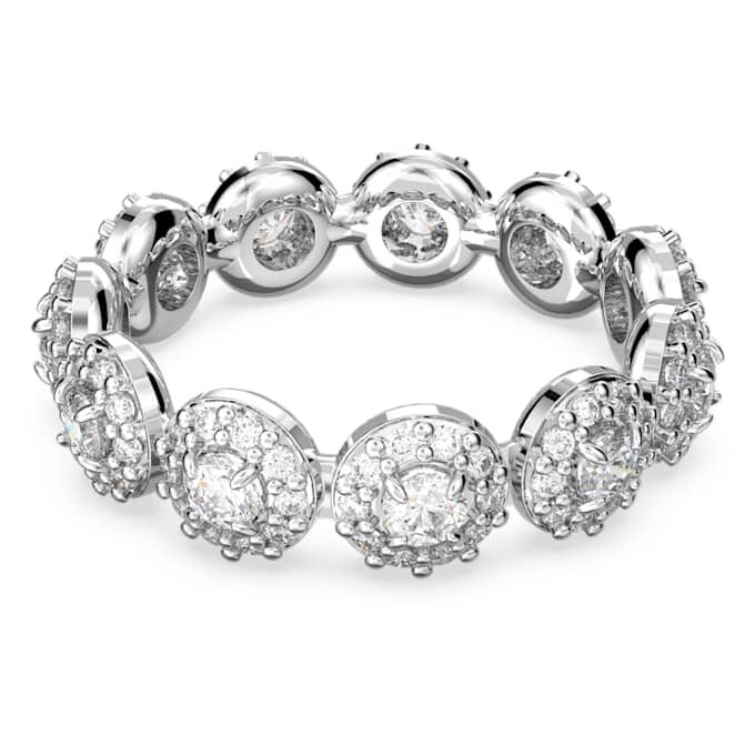 Una Angelic-ring, rundslipt, hvit, rhodiumbelagt Una Angelic-ring, rundslipt, hvit, rhodiumbelagt