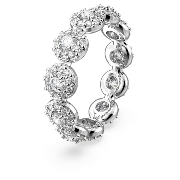 Una Angelic-ring, rundslipt, hvit, rhodiumbelagt Una Angelic-ring, rundslipt, hvit, rhodiumbelagt