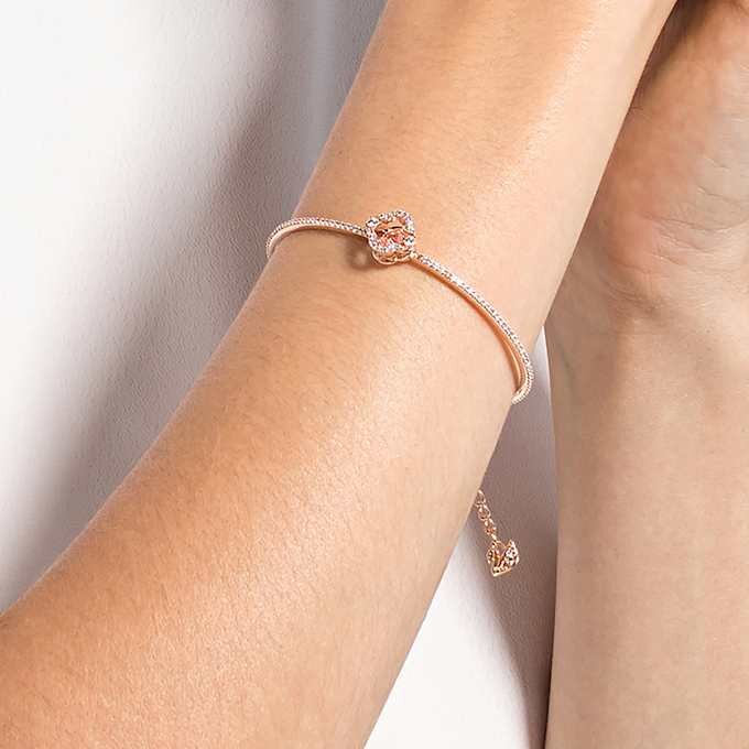 Una-armbånd Clover, rosa, rosagullbelagt Una-armbånd Clover, rosa, rosagullbelagt