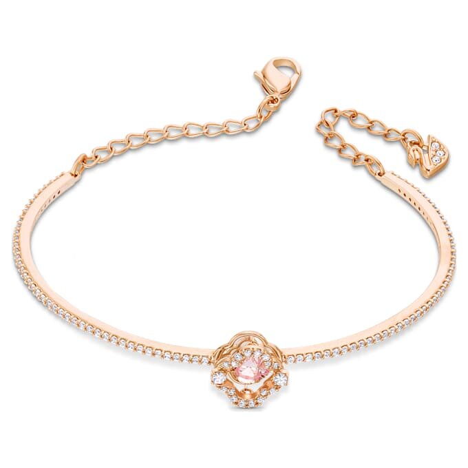 Una-armbånd Clover, rosa, rosagullbelagt Una-armbånd Clover, rosa, rosagullbelagt