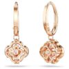 Una dråpeøredobber Clover, rosa, rosagullbelagt Una dråpeøredobber Clover, rosa, rosagullbelagt