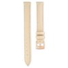 Urem 12 mm (0,47″) bredde, skinn, beige, rosagullfarget finish Urem 12 mm (0,47″) bredde, skinn, beige, rosagullfarget finish