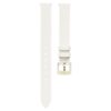 Urem 12 mm (0,47″) bredde, skinn, hvit, champagnegullfarget finish Urem 12 mm (0,47″) bredde, skinn, hvit, champagnegullfarget finish