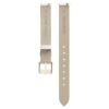 Urem 12 mm (0,47″) bredde, skinn, hvit, champagnegullfarget finish Urem 12 mm (0,47″) bredde, skinn, hvit, champagnegullfarget finish