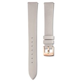 Urem 14 mm (0,55″) bredde, skinn, grå, rosagullfarget finish Urem 14 mm (0,55″) bredde, skinn, grå, rosagullfarget finish