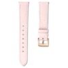 Urem 15 mm (0,59″) bredde, lær med sømmer, rosa, rosagullfarget finish Urem 15 mm (0,59″) bredde, lær med sømmer, rosa, rosagullfarget finish