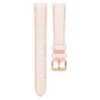 Urem 16 mm (0,63″) bredde, lær med sømmer, rosa, rosagullfarget finish